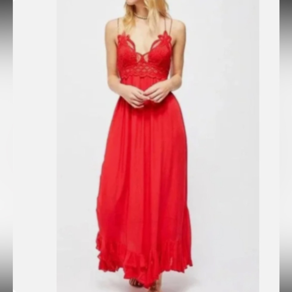 Free People Red Maxi Dress